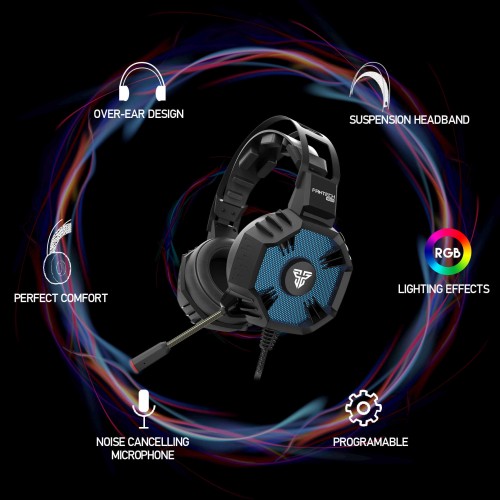 Fantech HG21 Hexagon USB 7.1 Gaming Headphone Black1