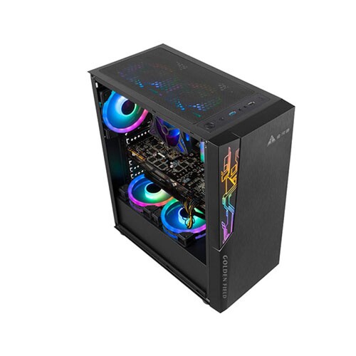 GOLDEN FIELD 1091B TEMPERED GLASS MID TOWER GAMING CASE3