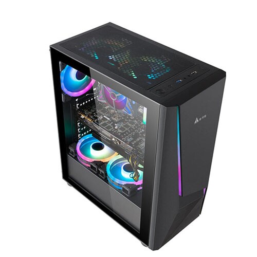 GOLDEN FIELD 1092B TEMPERED GLASS MID TOWER GAMING CASE2