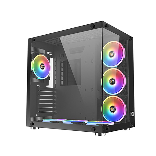 XIGMATEK AQUARIUS PLUS BLACK TEMPERED GLASS ATX CASE1