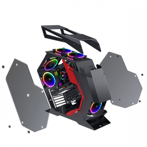 XIGMATEK PERSEUS 5 RGB FAN TEMPERED GLASS GAMING CASE2